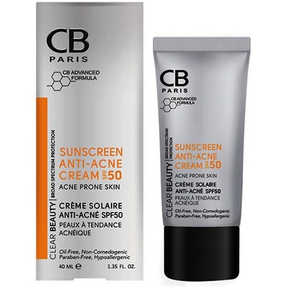 کرم ضد آفتاب مناسب پوست های دارای لک spf50 سی بی پاریس